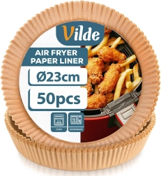 Papīra ieliktņi karstā gaisa fritēzei 23 cm, 50 gab. Vilde