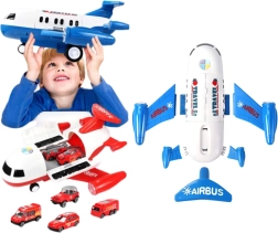 Passenger plane with mini cars – red