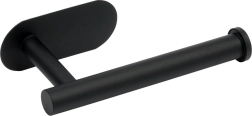 Wall-mounted stainless steel toilet paper holder, black