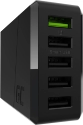 Tīkla lādētājs GREENCELL ChargeSource 5, 52 W, 5× USB ar ātro uzlādi
