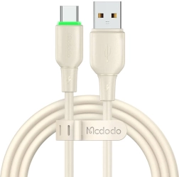 USB‑C kabelis Mcdodo ar LED diodi 1,2 m, bēšs