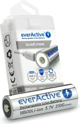 Uzlādējams akumulators EverActive 18500 Li-ion 3,7 V 2100 mAh USB‑C