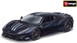 Ferrari TOP 488 Pista zila ar sudraba svītru 1:24 Bburago modelis