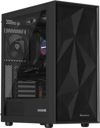Genesis diaxid 605f midi tower melns ar usb‑c