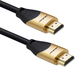 HDMI kabelis 2.1 Ultra High Speed 8K 60 Hz 1 m, apzeltīti savienotāji