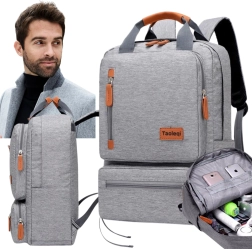 Studentu skolas mugursoma, gaiši pelēka