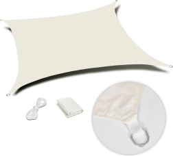 Kvadrātveida ūdensnecaurlaidīga ēnošanas sega 3×3 m MultiGarden – Béžová