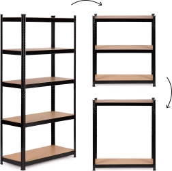 Metāla plaukts ar 5 plauktiem garāžai un pagrabam