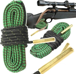 Stobra tīrīšanas aukla ar integrētiem misiņa birstīšu ieliktņiem 5.56/.223/.22