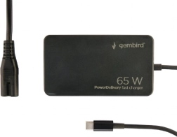 Universal USB‑C charger 65 W with fast charging, black
