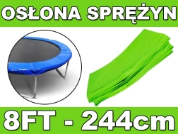 Trampolīnas atsperu aizsargmala 244 cm (8 FT) – zaļa