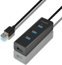 AXAGON HUE-S2BL 4-port USB 3.2 Gen 1 hub with charging and 1.2 m cable