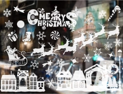 Ziemassvētku logu uzlīmes – ziemas motīvi