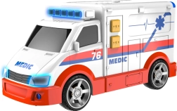 Ātrās palīdzības auto ar gaismu un skaņu 16 cm TEAMSTERZ