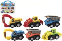 Mini celtniecības mašīnu komplekts 6 gab. blistrā, 5 cm