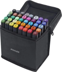 Divpusēji marķieri – 40 gab. komplekts maciņā