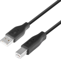 USB kabelis AM–BM 1,8 m melns