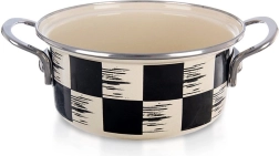Enamel Pot Checkerboard 18 cm, 1.5 l