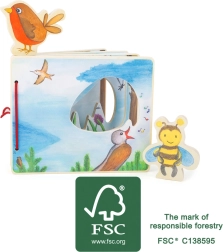 Koka bilžu grāmatiņa ar bitīti SMALL FOOT