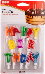 Tortes sveces Happy Birthday 13 gab.
