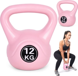 Kettlebell 12 kg rozā mājas treniņiem MODERNHOME