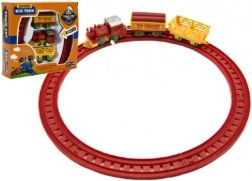 Atslēgvilciens ar diviem vagoniem un sliedēm