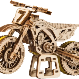Koka 3D puzle motocikls MotoCross WOODEN CITY (88 detaļas)
