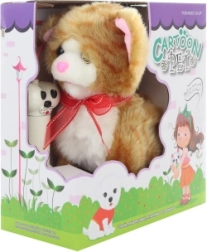 Brūna kaķene ar vadu