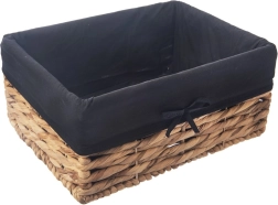 Dabīgs uzglabāšanas grozs ar tekstila ieliktni 36,5 × 25 × 15,5 cm