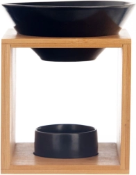 Bamboo aroma lamp with black bowl 12 × 11 × 14 cm
