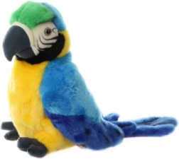 Plīša lelle–roku lelle Papagailis 27 cm