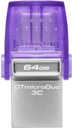 USB zibatmiņa Kingston DataTraveler microDuo 3C 64 GB USB‑A/USB‑C