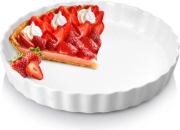 Keramikas tartes forma 24,5 cm, balta