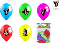 Inflatable balloons 30 cm Mole – set of 10 pcs, 5 designs