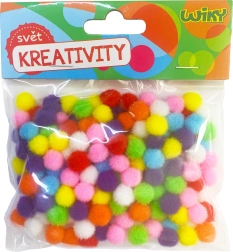 Krāsaini pom pom bumbiņas 10 mm