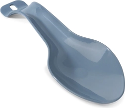 Gray utensil rest for spoon and ladle
