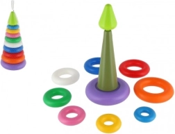 Koša saliekama piramīda ar riņķiem