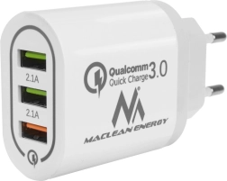 Qualcomm 3xUSB lādētājs Maclean Energy