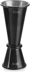 BLACK Stainless Steel Bar Jigger 20/40 ml