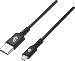 Silicone USB–Micro USB Cable 2 m with Fast Charging Support – Black