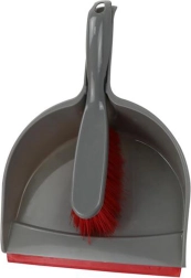 TORO Dustpan and Brush Set, Grey