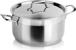 Nerūsējošā tērauda katls ar vāku ANETT 22 cm, 4,3 l