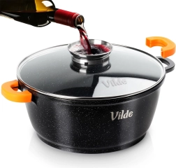 Granīta katls ar stikla vāku TERRUNA AROMA 28 cm, 5,8 l