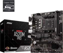Mātesplate MSI A520M PRO mATX AMD platformai
