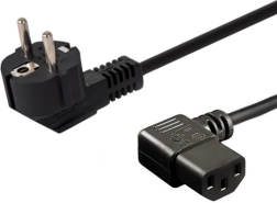 Barošanas kabelis Schuko (M) leņķa – IEC C13 leņķa 1,8 m