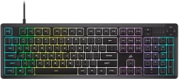 Spēļu tastatūra Core RGB melna