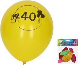 Baloni 30 cm ar skaitli 40 – komplekts 5 gab.