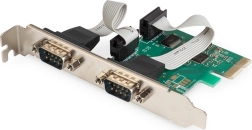 PCIe RS232 seriālā porta kontrolieris, 2x DB9, ASIX99100 mikroshēmojums
