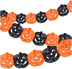 Paper Halloween pumpkin garland 3 m Ruhhy - 1 piece
