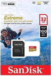 SanDisk Extreme 32GB microSDHC karte 4K un Full HD ierakstiem